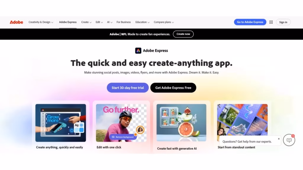 Adobe Express: Social Media Design Tools