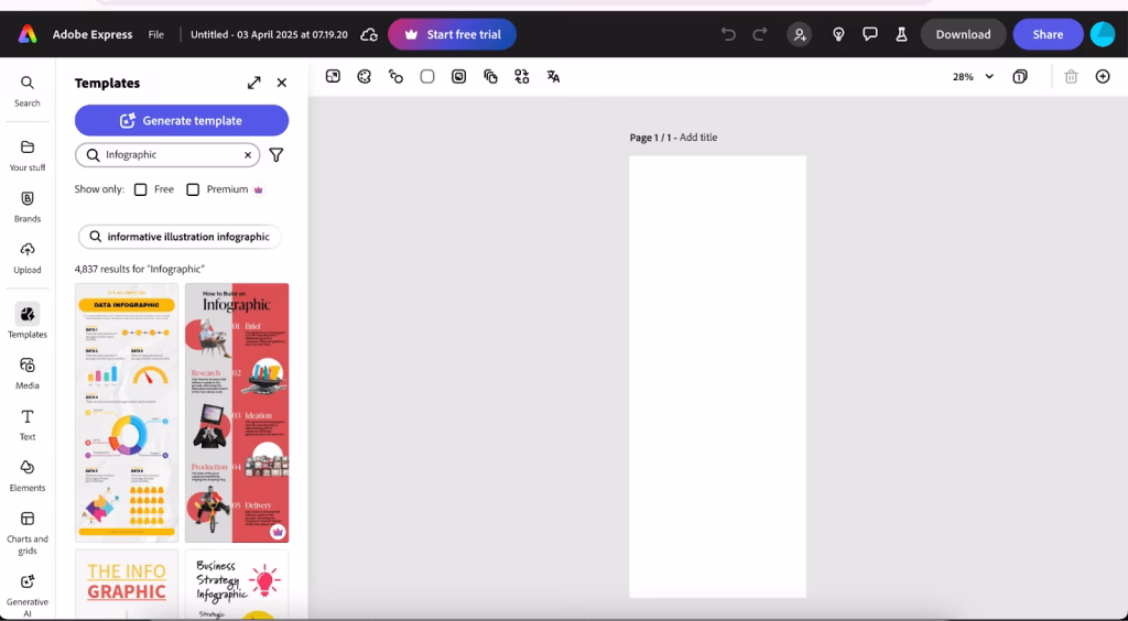 Adobe Express Infographic Maker