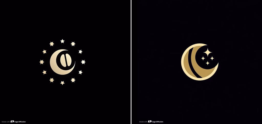 Logo Diffusion black and gold logo