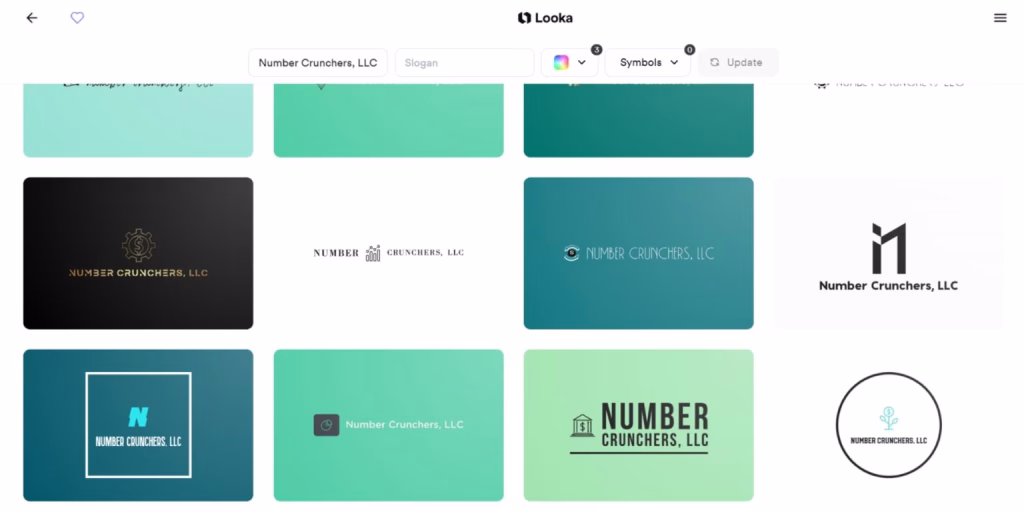 Looka logo maker Number Crunchers