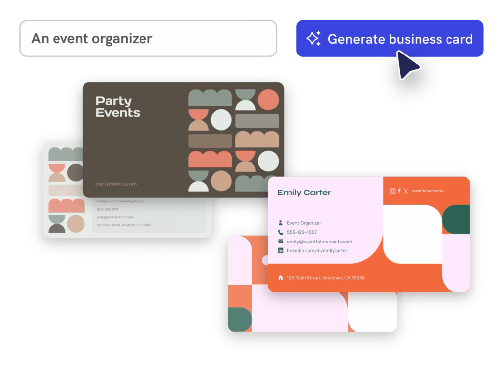 Piktochart business card templates