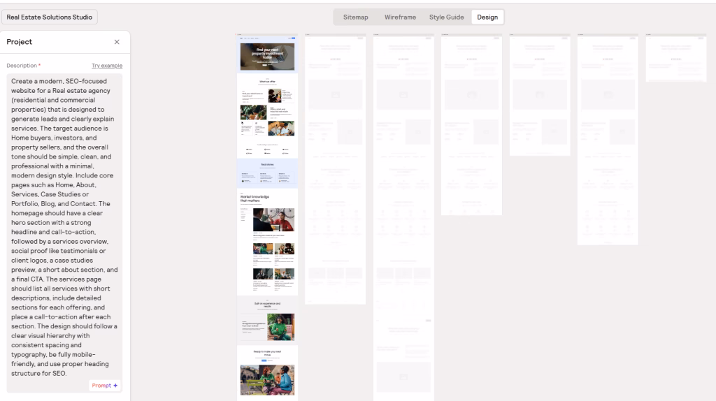 Real estate design layout