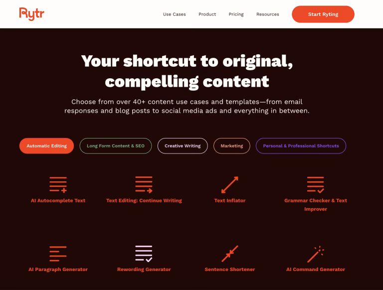 Rytr: Best Writing Tool