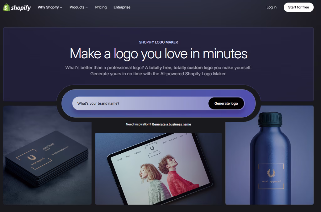 Shopify Hatchful logo maker