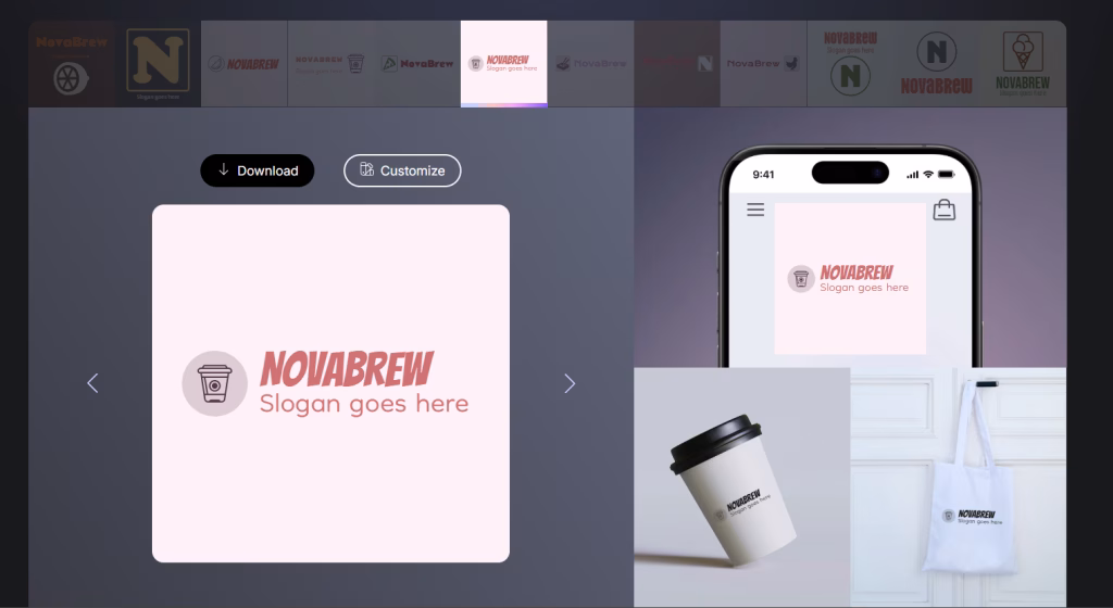 Shopify Hatchful logo options