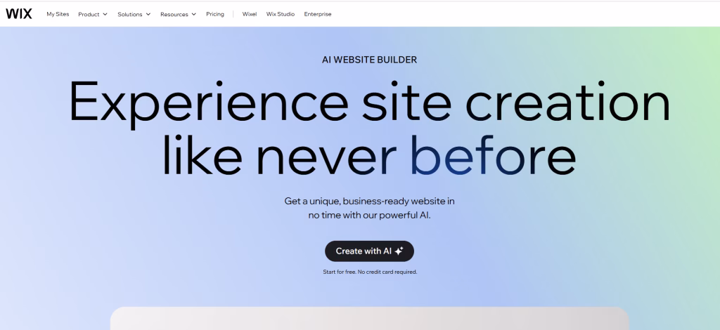 Wix AI Website Builder