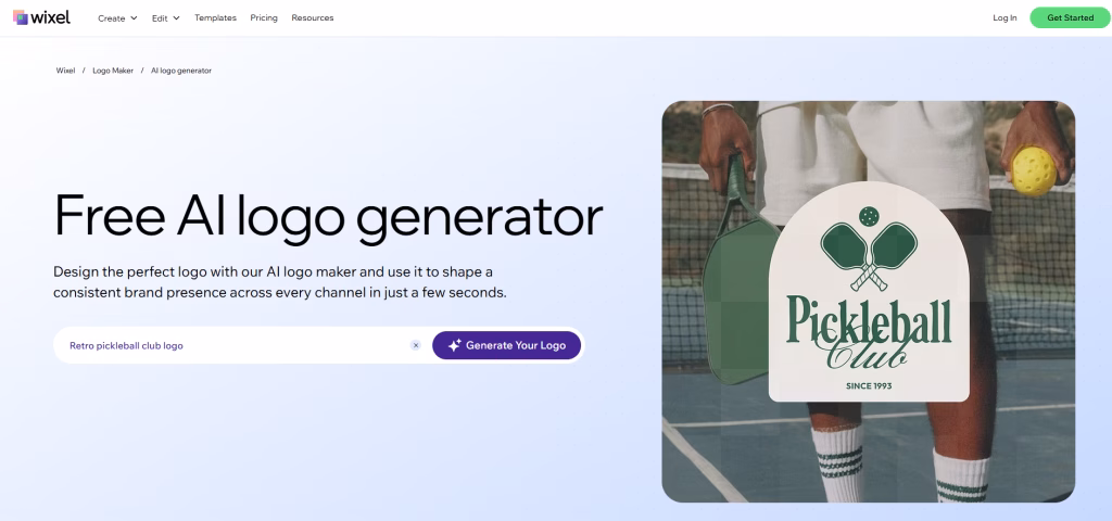 Wix free AI logo generator