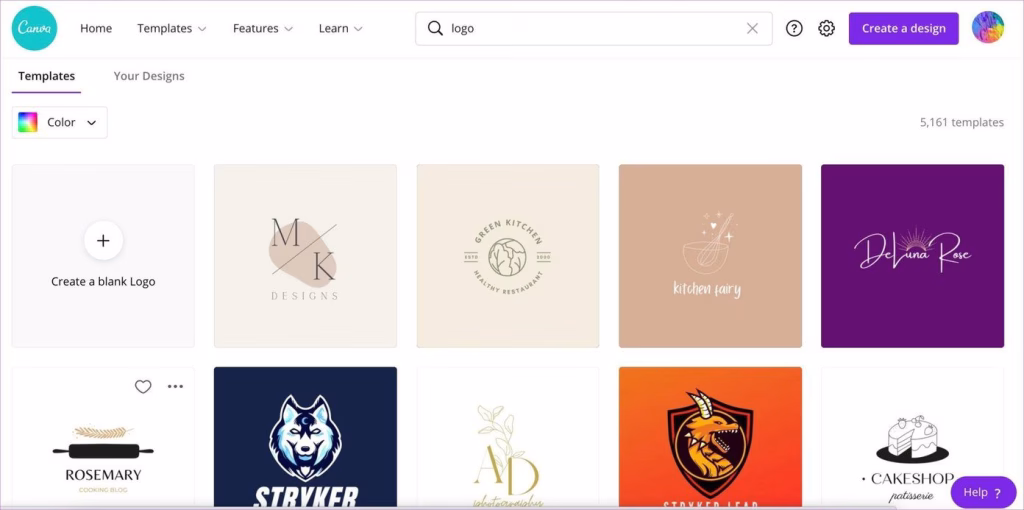 canva logo maker template