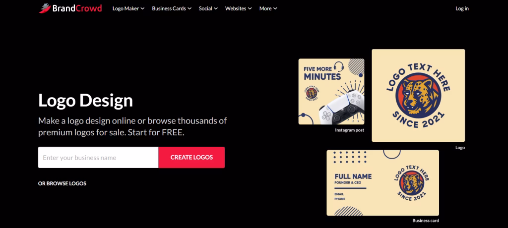 BrandCrowd logo design tool
