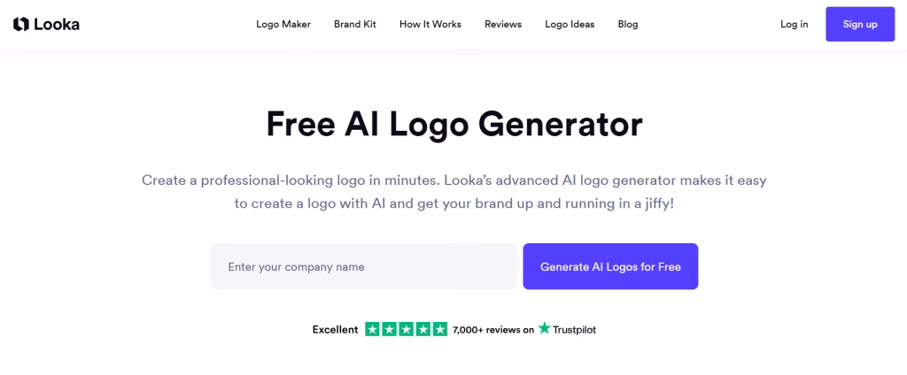 Looka AI logo generator