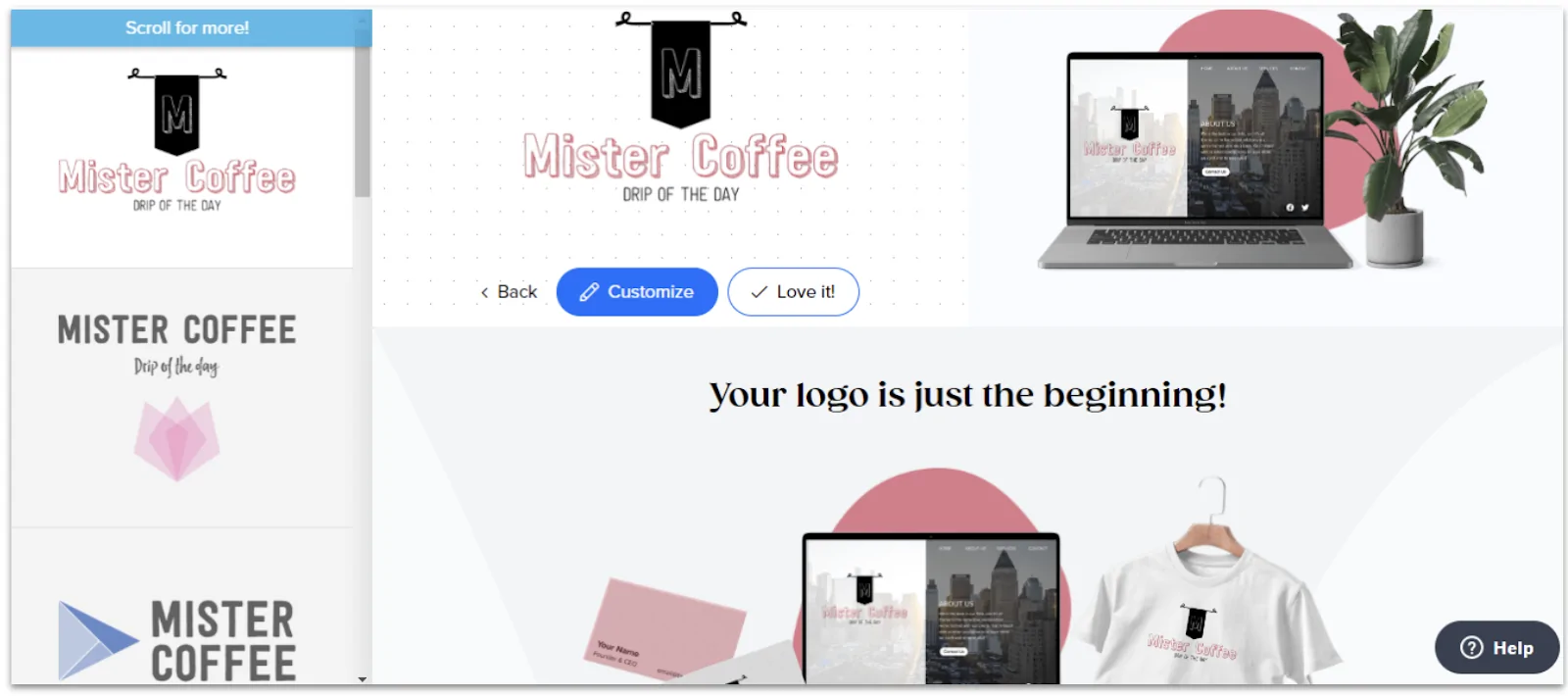 Tailor Brands logo maker