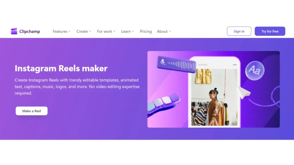 Clipchamp Instagram Reels Maker