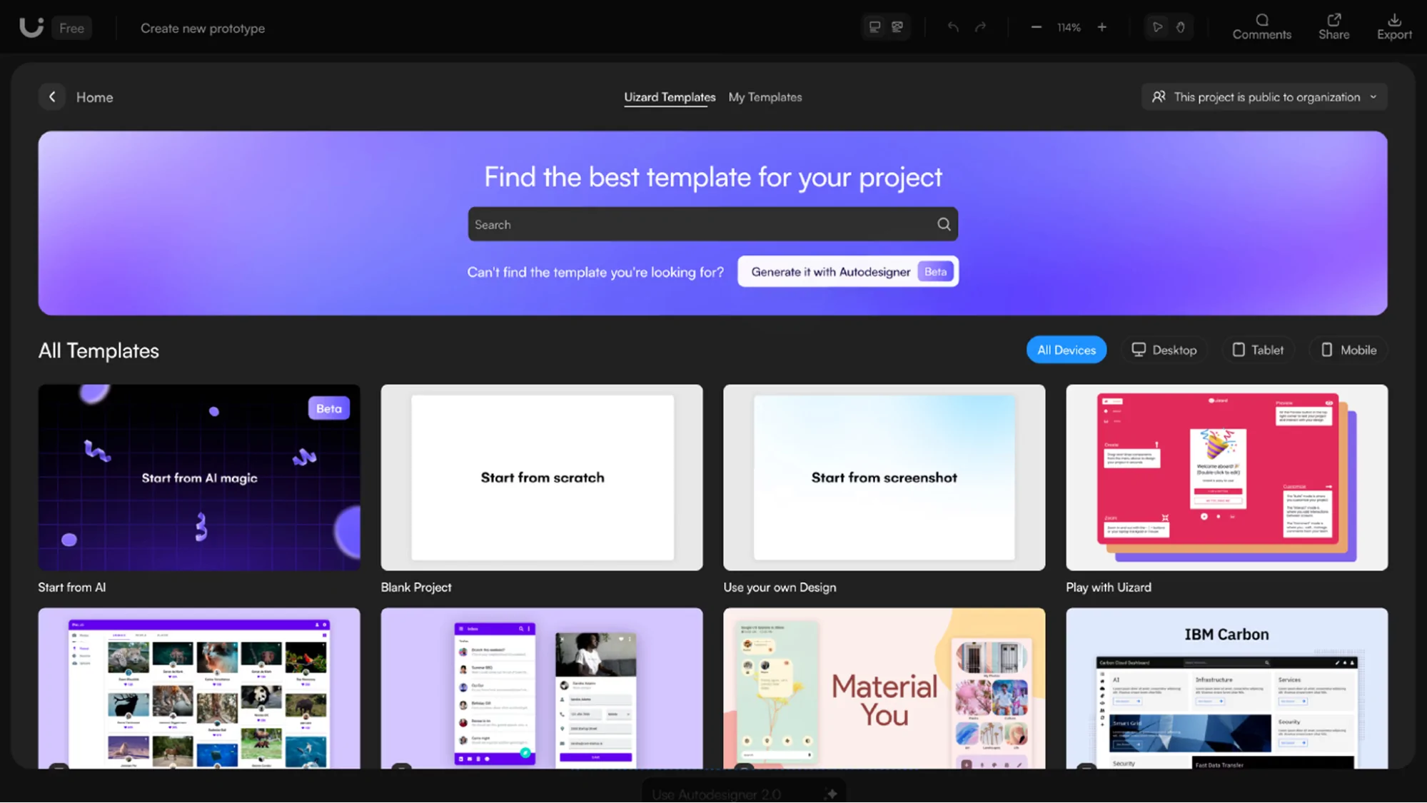 Uizard (Text‑to‑UI for Product Teams)