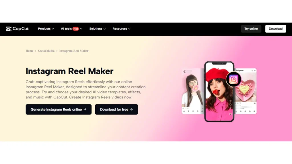 CapCut Instagram Reel Maker